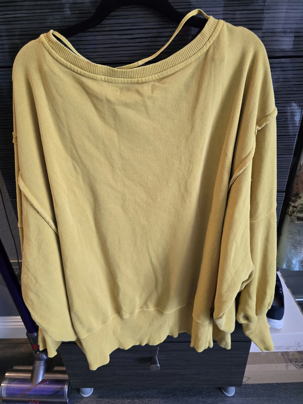 We The Free Mustard Floral Oversized Camden Sweatshirt, NWT, Size M - Picture 6 of 8